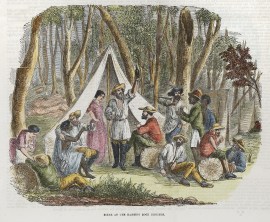 Scene at the Hanging Rock Diggings.