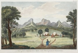 A view of the Commodores Tent at Island of Iuan Fernandes.