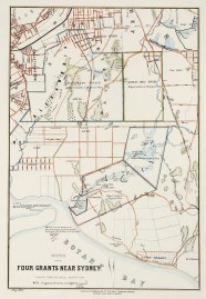 Sketch Showing Four Grants Near Sydney in which there are Special Reservations