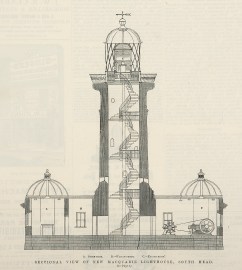 Sectional View of New Macquarie Lighthouse. South Head. SUBJECTS A-Z Sectional View of New Macquarie Lighthouse. South Head.