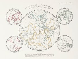 Planiglob der Antipoden oder der grossten Entsernungen auf der Erde