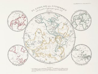 Planiglob der Antipoden oder der grosste… WORLD