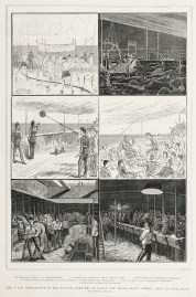 The N.S.W. contingent in the Soudan.-Sketches on board the troop-ships "Iberia" and "Australasian."