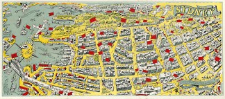 Map of Sydney & inhabitants presente… Town Plans