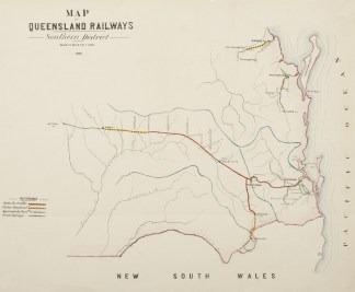 Map of Queensland Railways Southern Dist… Queensland