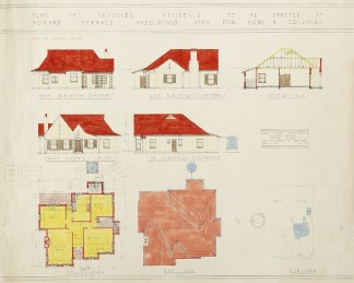 Plan of Proposed Residence to be Erected… Architecture