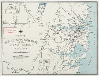 Map of the Railways and Tramways Sydney … New South Wales