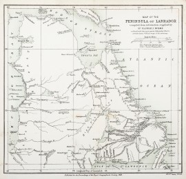Map of the Peninsula of Labrador compiled from information supplied by Mr. Randle F. Holme.