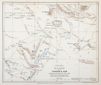 Map of Country Between Tehran and Kom Sh… MIDDLE EAST