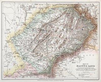 Map of Basuto Land Constructed from the … Africa Countries