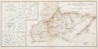 Plan of the Ruby Mine Districts of Burma… Southeast Asia
