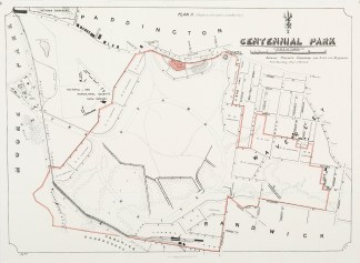 Centennial Park Showing Proposed Subdivi… Sydney Water supply 1869
