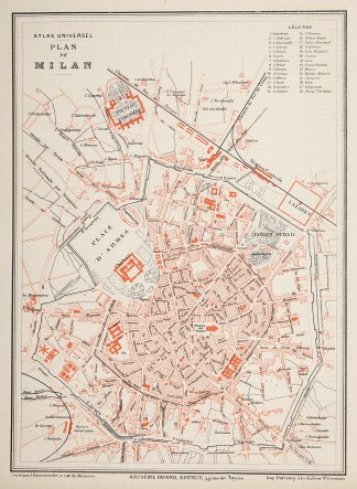 Atlas Universel Plan de Milan Town Plans Atlas Universel Plan de Milan Town Plans