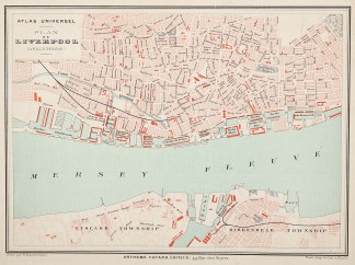 Atlas Universel Plan De Liverpool (Angle… Town Plans