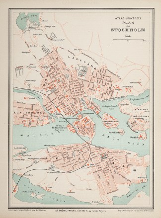 Atlas Universel Plan De Stockholm Town Plans