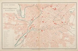 Atlas Universel Plan De Manchester et de Salford (Angleterre)