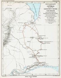 Originalkarte des Isthmus zwischen dem Karischen Meere und dem ob.