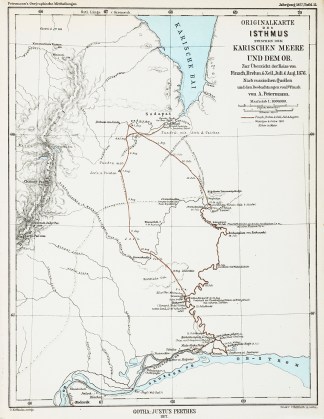 Originalkarte des Isthmus zwischen dem K… Russia
