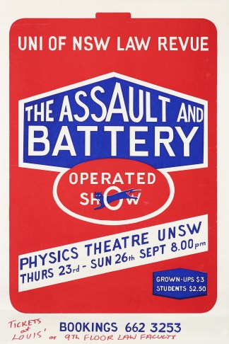 Uni of NSW Law Revue / The Assault and B… Advertising