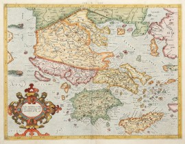 Evr X Tab. / Europae Tabula X. / Contens Macedoniam, Epirum, Achaiam cum Euboe Insula,  Peloponnesum & Cretum Insula.