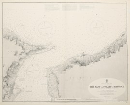 [EUROPE-ITALY] The Faro or Strait of Messina from the Government Chart of 1881.