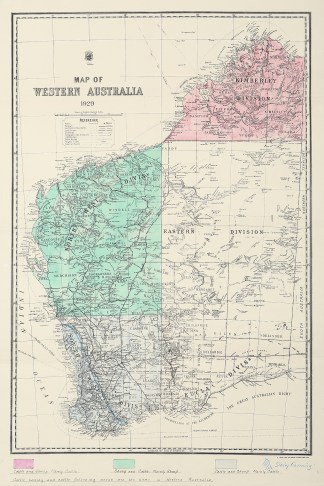 Map of Western Australia 1929 Western Australia