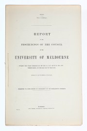 Report of the Proceedings of the Council of the University of Melbourne