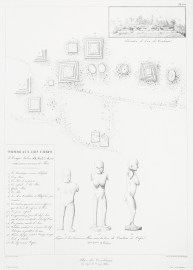 Plan des Tombeaux / Tombeaux des Chefs de Tonga-Tabou (Archipel des Amis) situesaux environs der Houa.