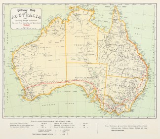 Railway Map of Australia 1927 Showing Th… Australia (General)