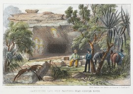 Sandstone Cave with Paintings near Glenelg River.