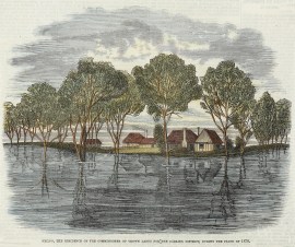 Neilpo, the Residence of the Commissioner of Crown Lands for the Darling District, During the Flood of 1870.