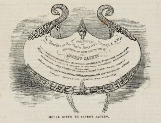 Medal Given to Jackey Jackey. First Nations History