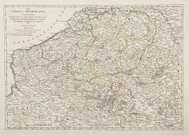 The Catholic Netherlands Comprehending the provinces of Brabant, Gelderland, Limburg, Luxemburg, Hayaut, Namur, Flanders, Cambre sis & Artois. by Samuel Dunn, Mathematician.