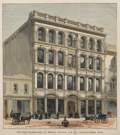 The New Warehouses of Messrs. Briscoe and Co., Collins-Street East.