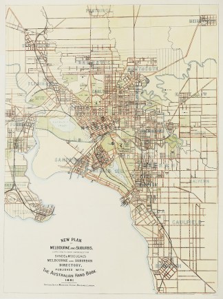 New Plan of Melbourne and Suburbs, Corre… Town Plans