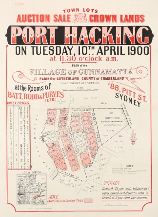 Town Lots Auction Sale Crown Lands Port … Real Estate Subdivision Posters