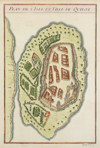 Plan de L’Isle et Ville de Quiloa … Africa Countries