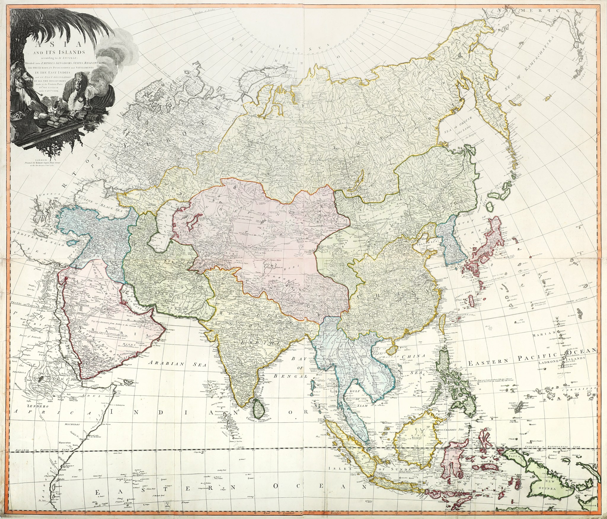Asia and its Islands, According to D'Anville; Divided into Empires ...