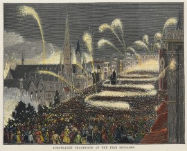 Torchlight Procession of the Fire Brigades.