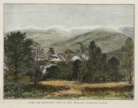 Lake and mountain view in New Zealand, Staircase R… South Island