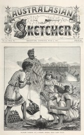 Maories Cooking at a Boiling Spring, near Lake Taupo.