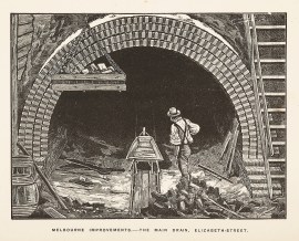 Melbourne Improvements.-The Main Drain, Elizabeth-Street.