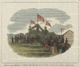 Scene at the Ceremony of Turning the First Sod of … AUSTRALIA