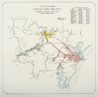Sketch Plan of Water Supply System Showi… New South Wales