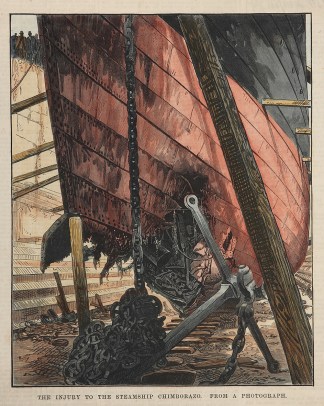 The injury to the steamship Chimborazo. SHIPS & YACHTS