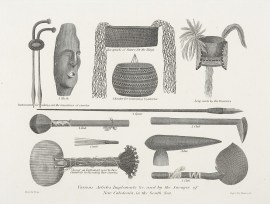 Various Articles Implements &c, used by the sa… TOPOGRAPHICAL VIEWS