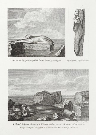 Part of an Egyptian Sphinx in the Ruins … AFRICA