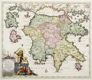 Peloponnesus Hodie Moreae Regnum, Distin… Balkans & Greece