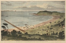 The "Investigator" Laying the Electric Cable Between Victoria and Tasmania-the Start from Western Port Bay.