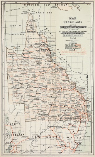 Map Queensland Shewing the Several Railw… Queensland